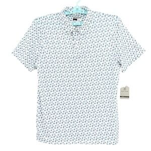 PGA Tour Mens UPF 30 Moisture Wicking Stretch Bright White Polo Shirt Size L NWT